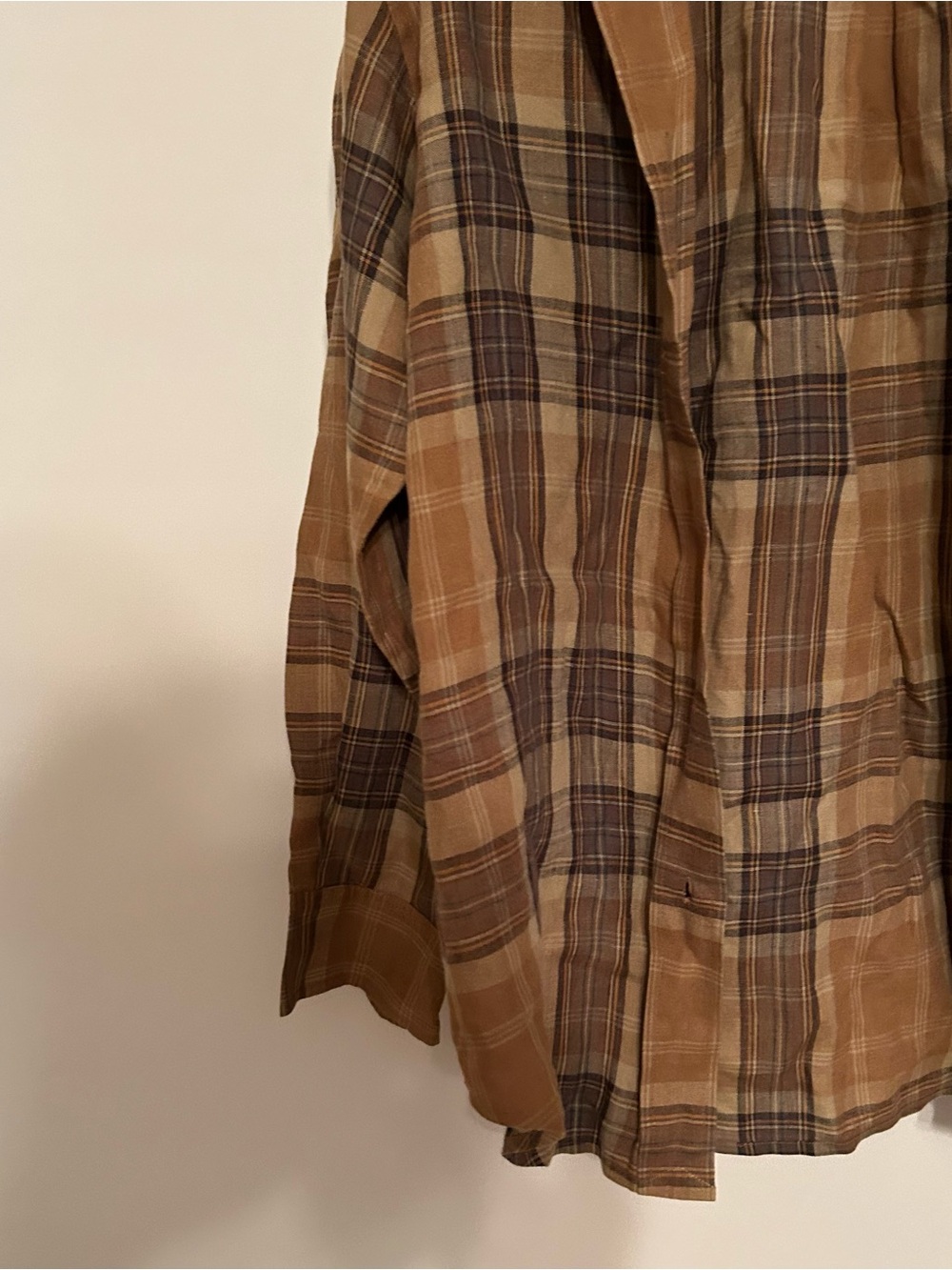 Lauren Ralph Lauren Tan and Brown Plaid Button-Down Shirt - Picture 5 of 10